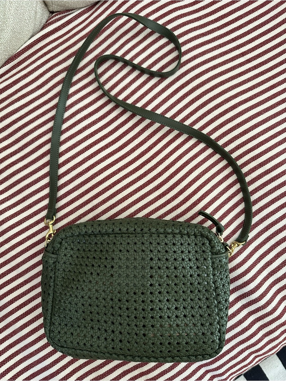 Clare V Marisol Army Green Rattan Bag - Picture 4 of 11